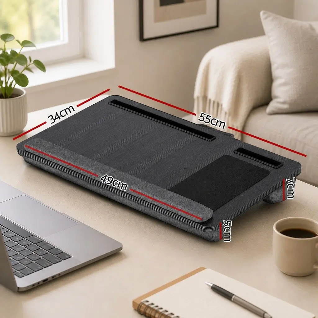 Lap Desk Portable Laptop Stand Black 55CM MDF