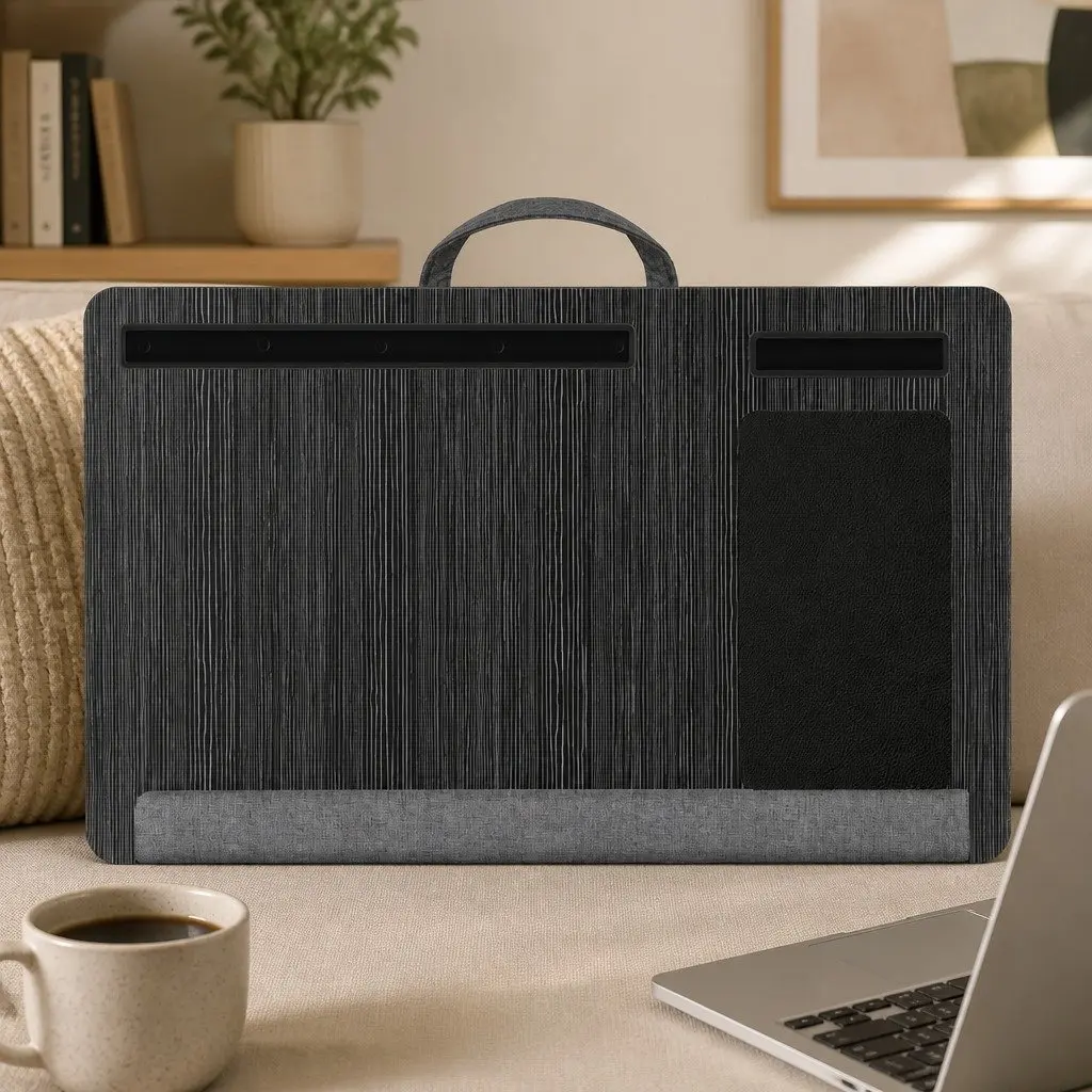 Lap Desk Portable Laptop Stand Black 55CM MDF