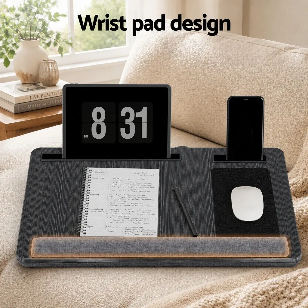 Lap Desk Portable Laptop Stand Black 55CM MDF