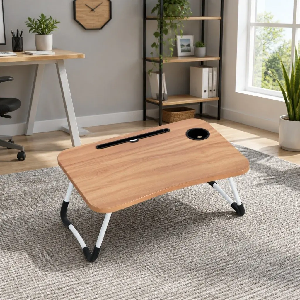 Pine Foldable Laptop Desk for Comfort and Convenience
