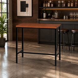 100CM Rectangular Bar Table with Industrial Design