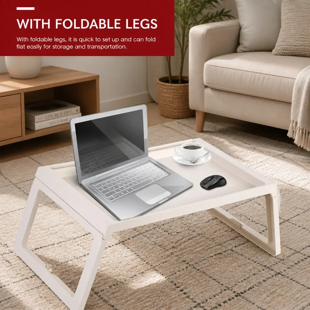 Foldable Portable Laptop Bed Desk with Storage Drawer