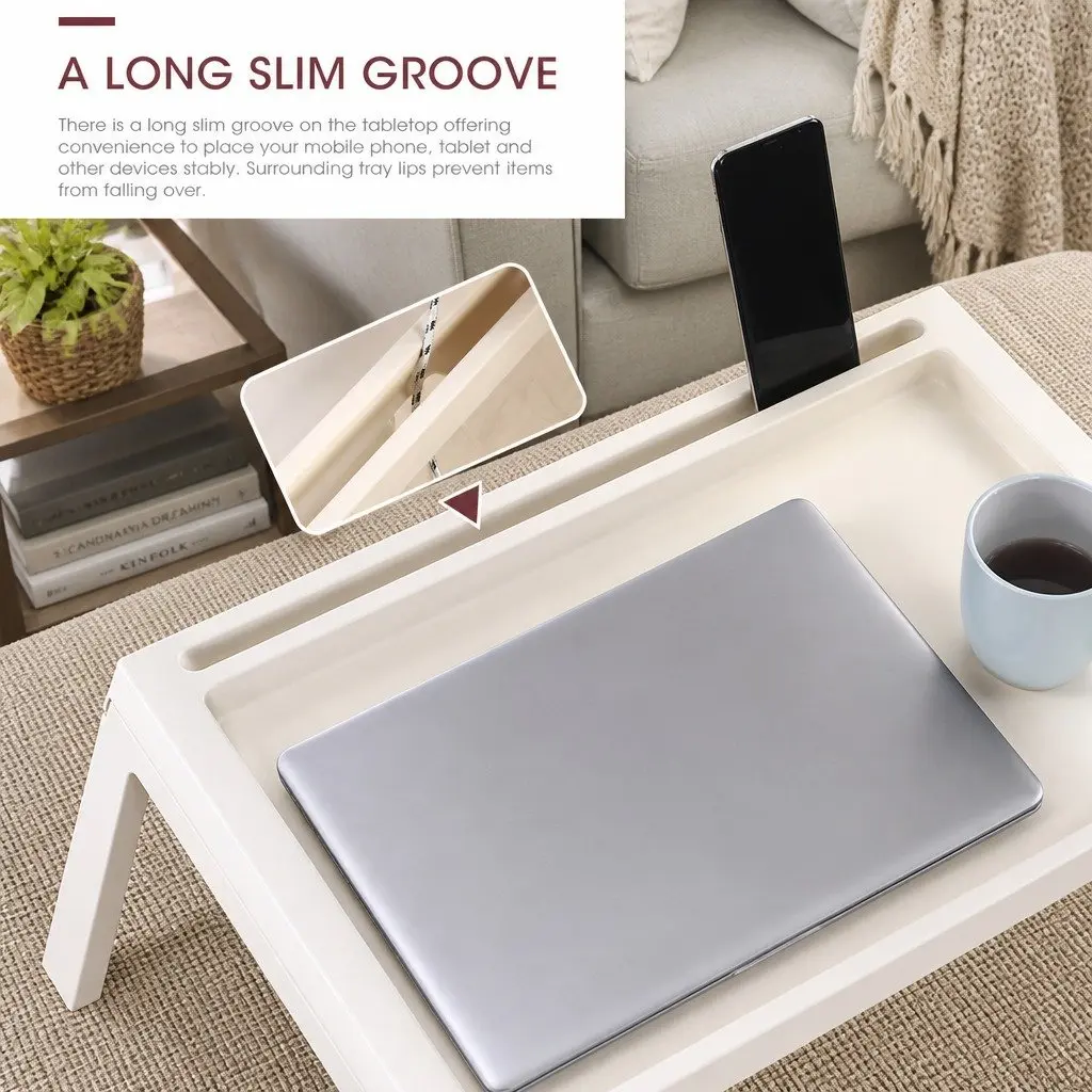 Foldable Portable Laptop Bed Desk with Storage Drawer