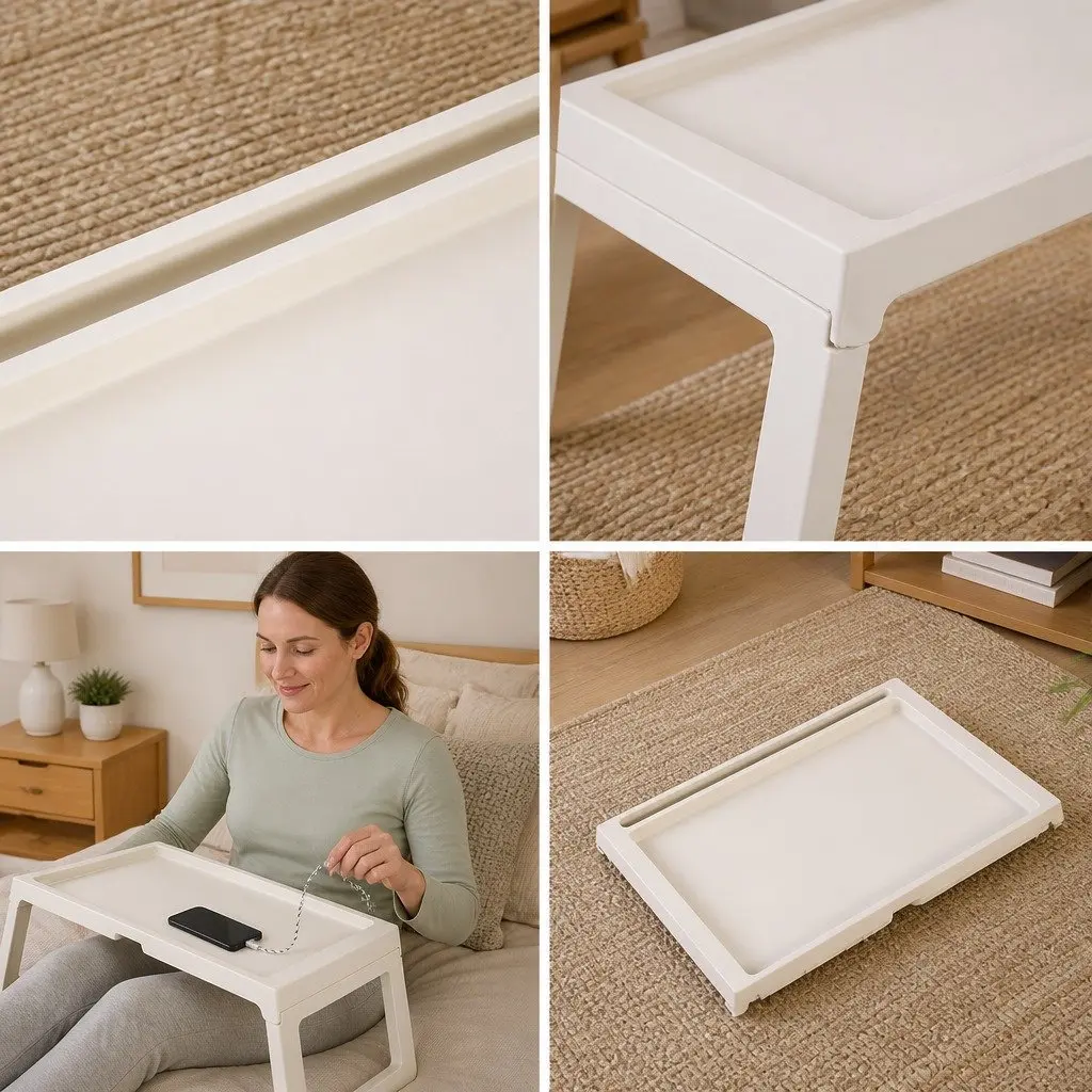 Foldable Portable Laptop Bed Desk with Storage Drawer