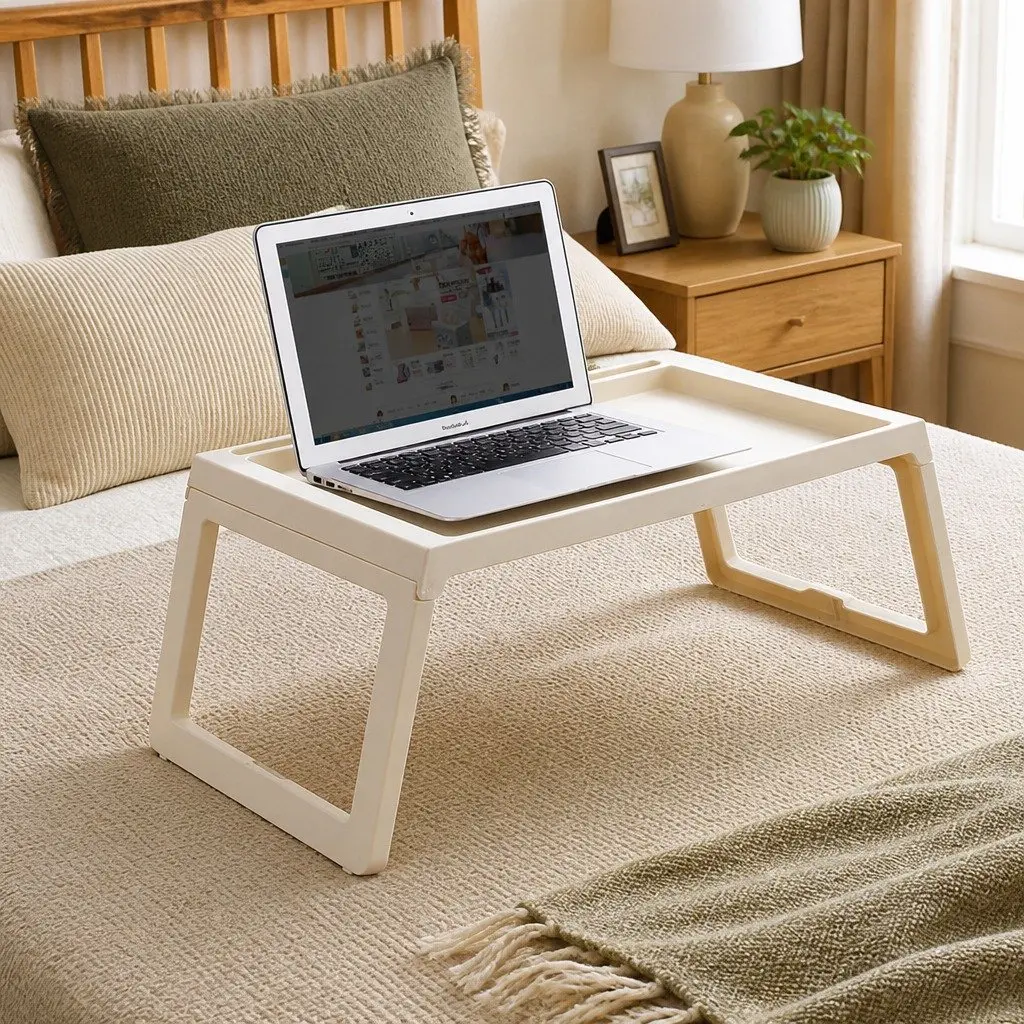Foldable Portable Laptop Bed Desk with Storage Drawer