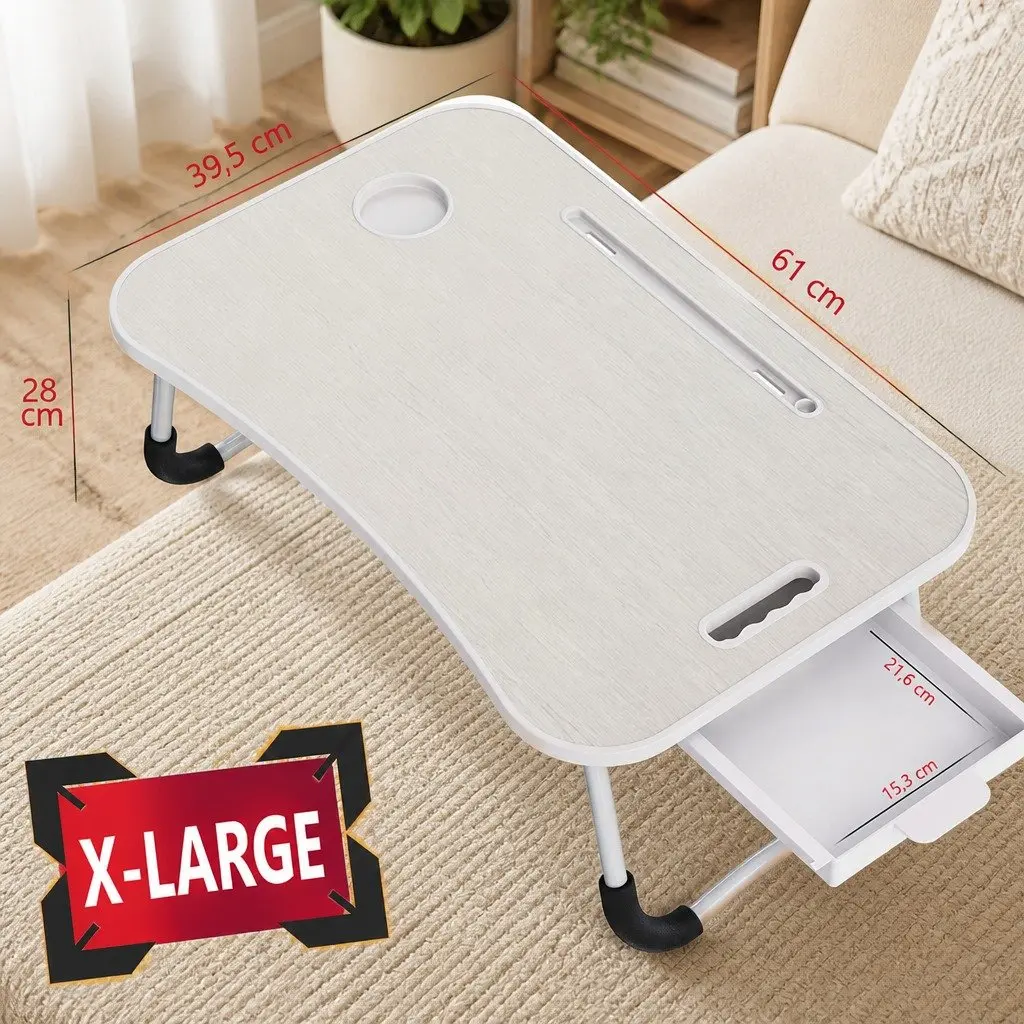 Laptop Desk Foldable Portable 60 x 40 cm MDF Steel