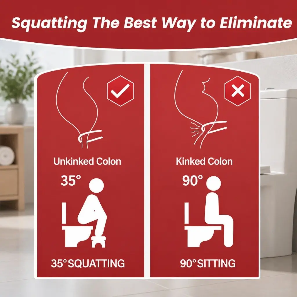 Squat Toilet Stool for Bathroom Use