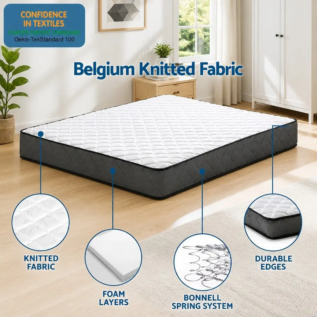Single Bed Frame and Mattress Set in White Pine