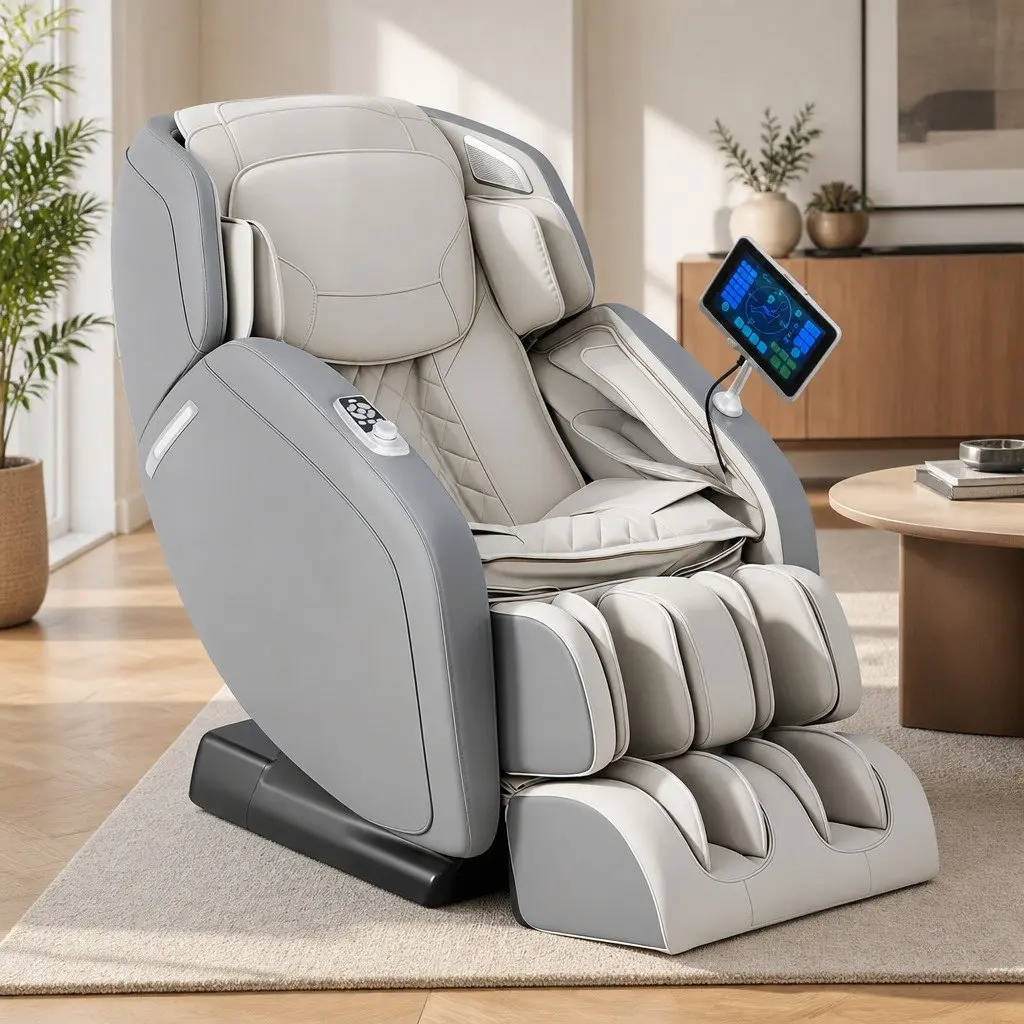4D Massage Chair Recliner Zero Gravity 130cm SL-Track Electric PU Leather
