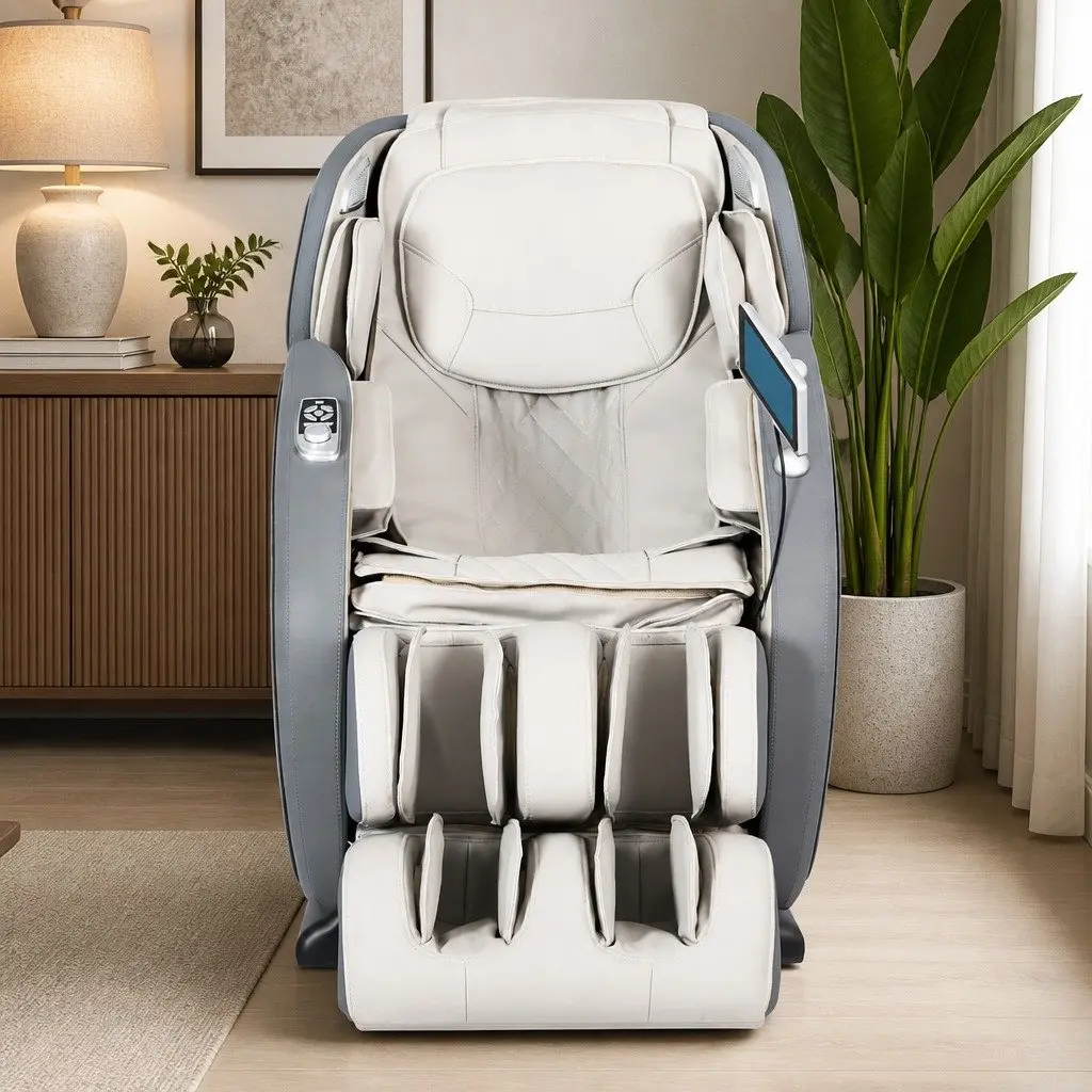 4D Massage Chair Recliner Zero Gravity 130cm SL-Track Electric PU Leather