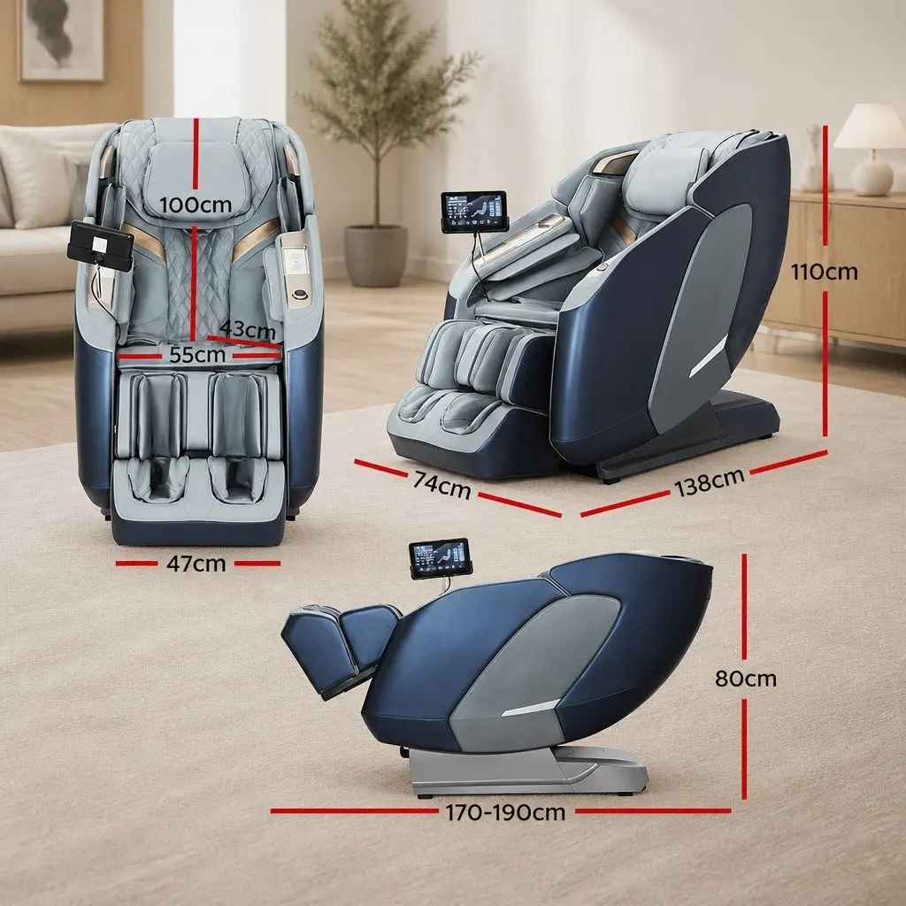 4D Massage Chair Recliner with Zero Gravity and Heated Airbag