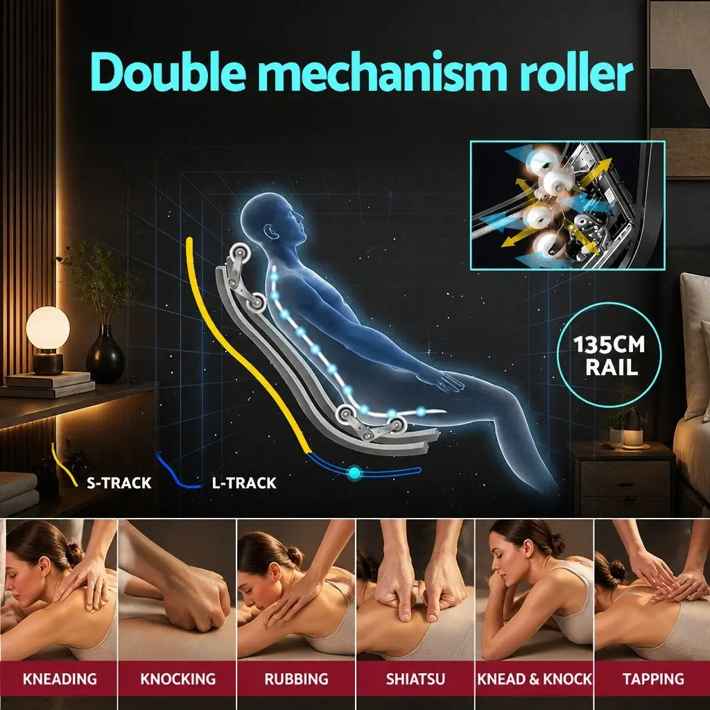 4D Massage Chair Recliner with Zero Gravity and Heated Airbag
