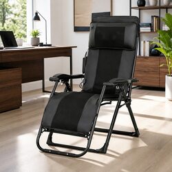 Electric Recliner Massage Chair with 10 Motors in Black