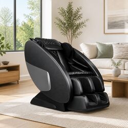 Zero-Gravity Electric Massage Chair Recliner in Black