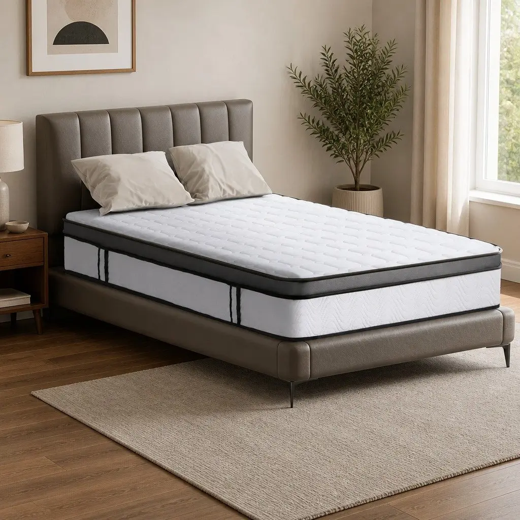 Single Mattress Medium-Firm 25cm Cool Gel Foam Bonnell Spring Support