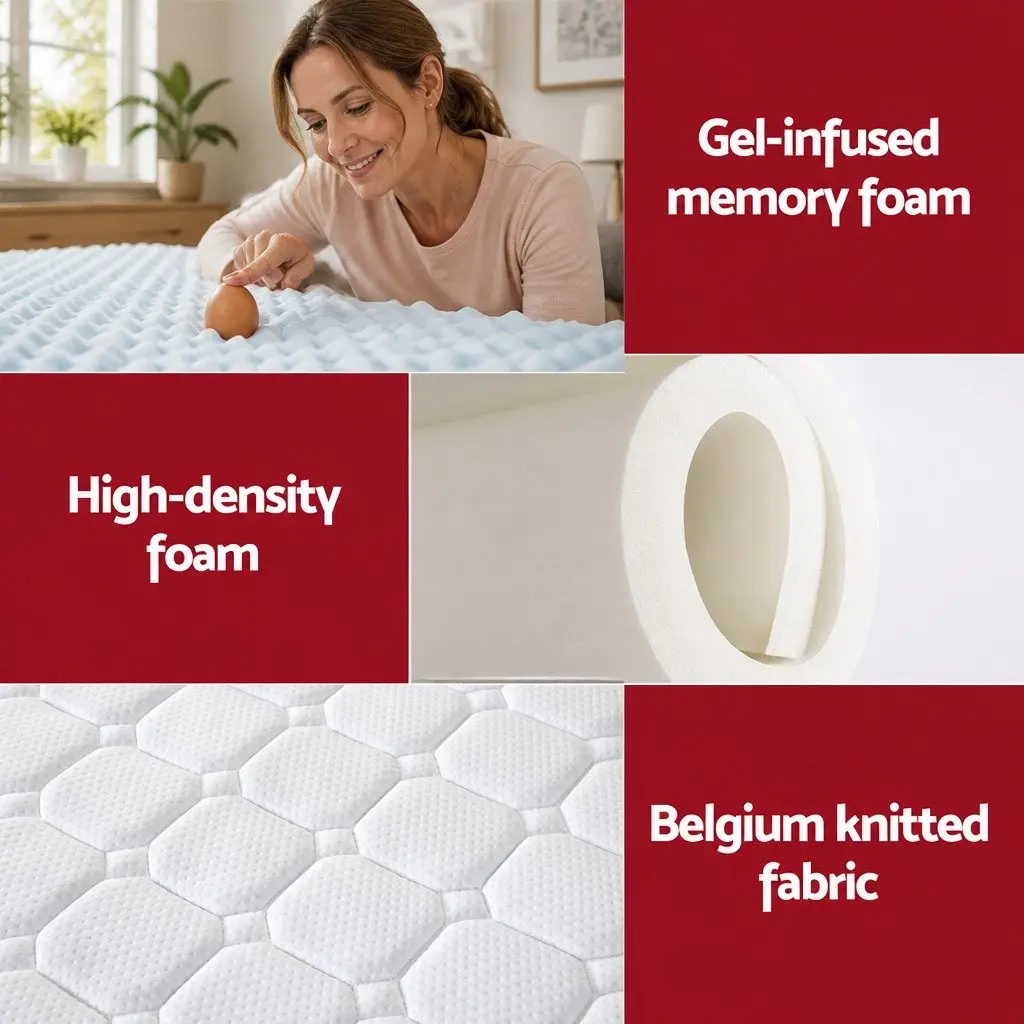 Single Mattress Medium-Firm 25cm Cool Gel Foam Bonnell Spring Support
