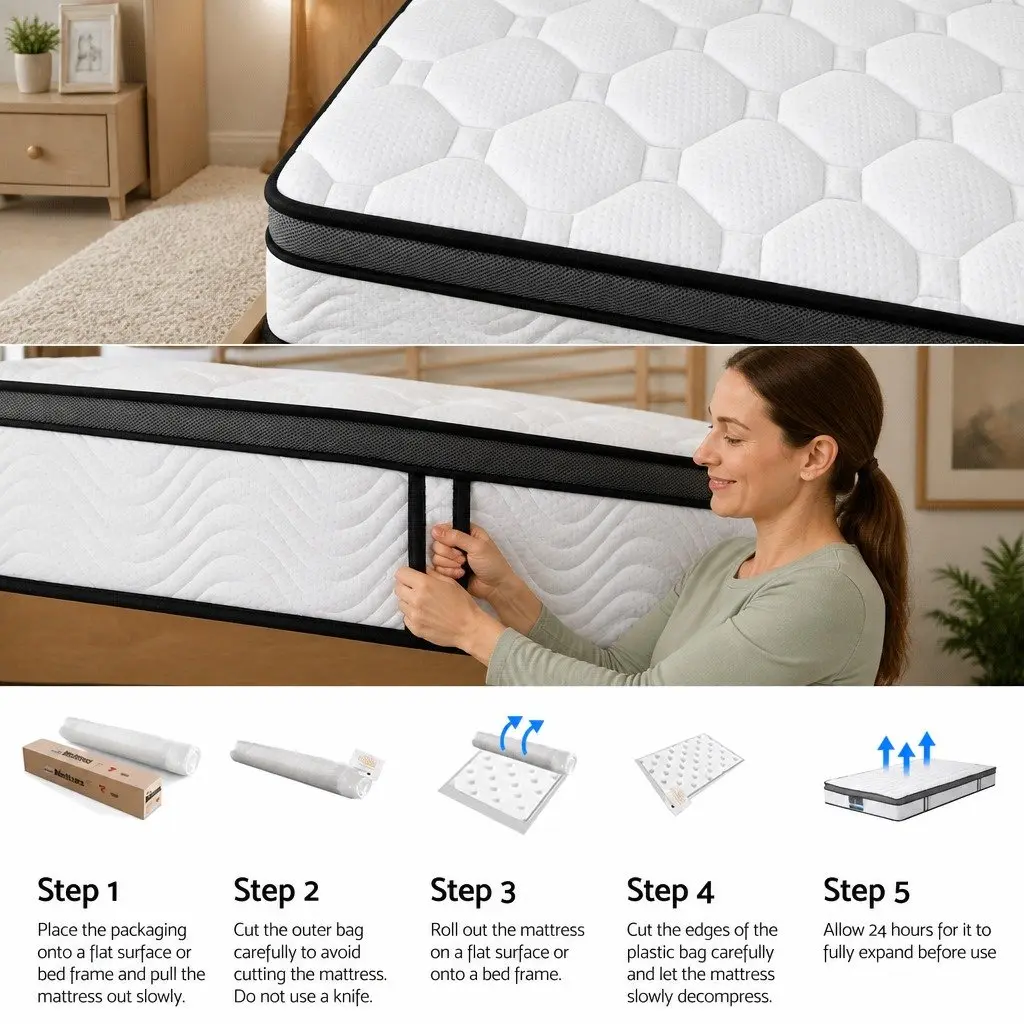 Single Mattress Medium-Firm 25cm Cool Gel Foam Bonnell Spring Support