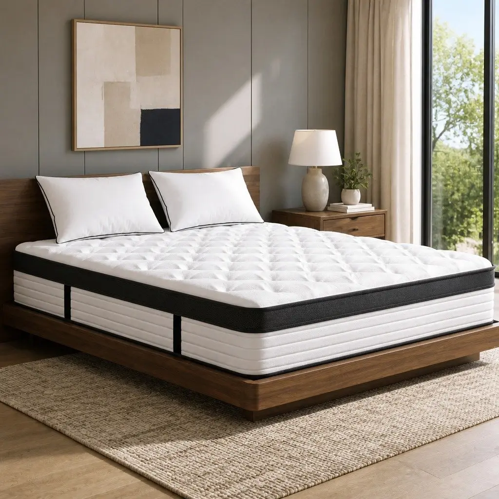 Euro Top Double Mattress 31cm Plush White Medium Firmness Pocket Spring