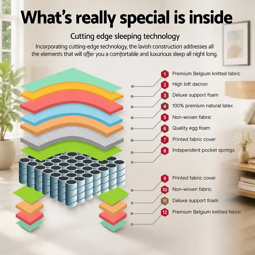 Plush Euro Top Pocket Spring Single Mattress