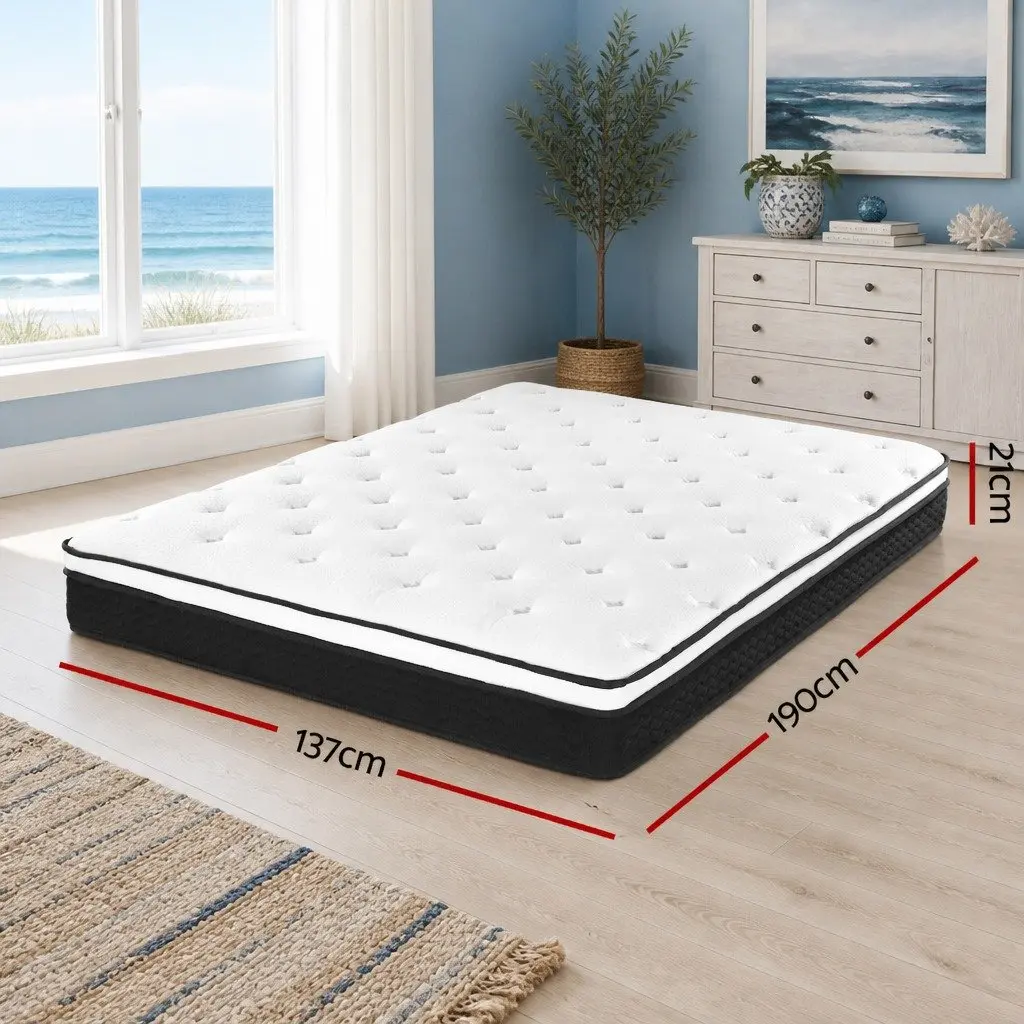 Euro Top Double Mattress 21cm Medium Firm Comfort