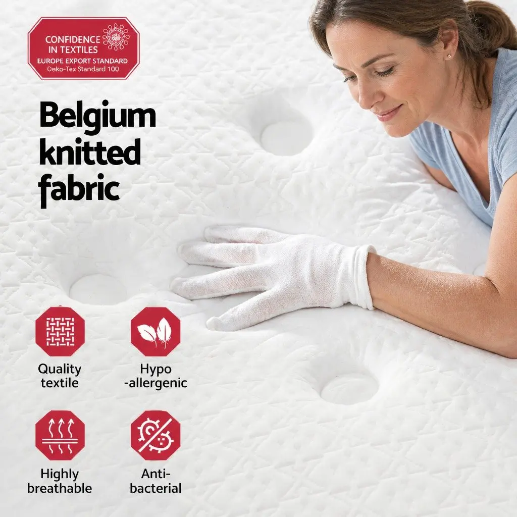 Euro Top Double Mattress 21cm Medium Firm Comfort