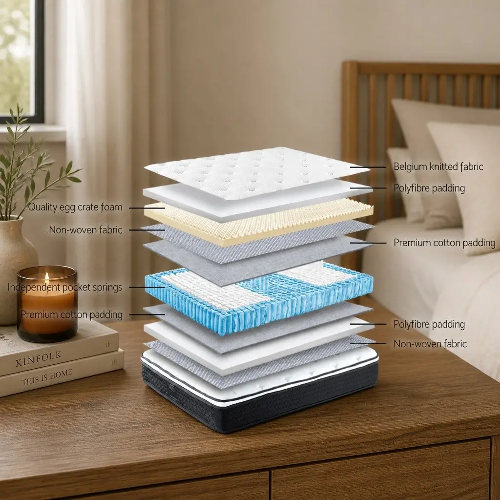 Euro Top Queen Mattress with Bonnell Spring System