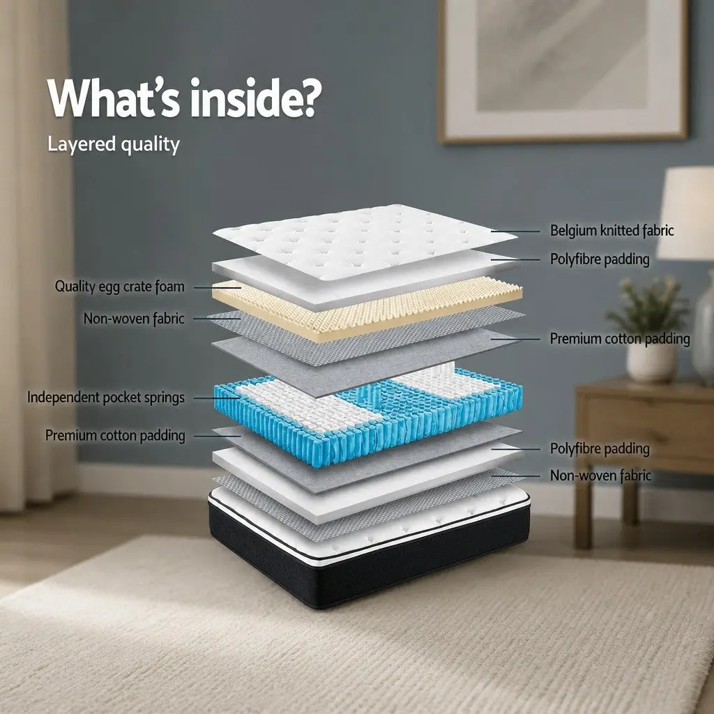 Euro Top Queen Mattress with Bonnell Spring System