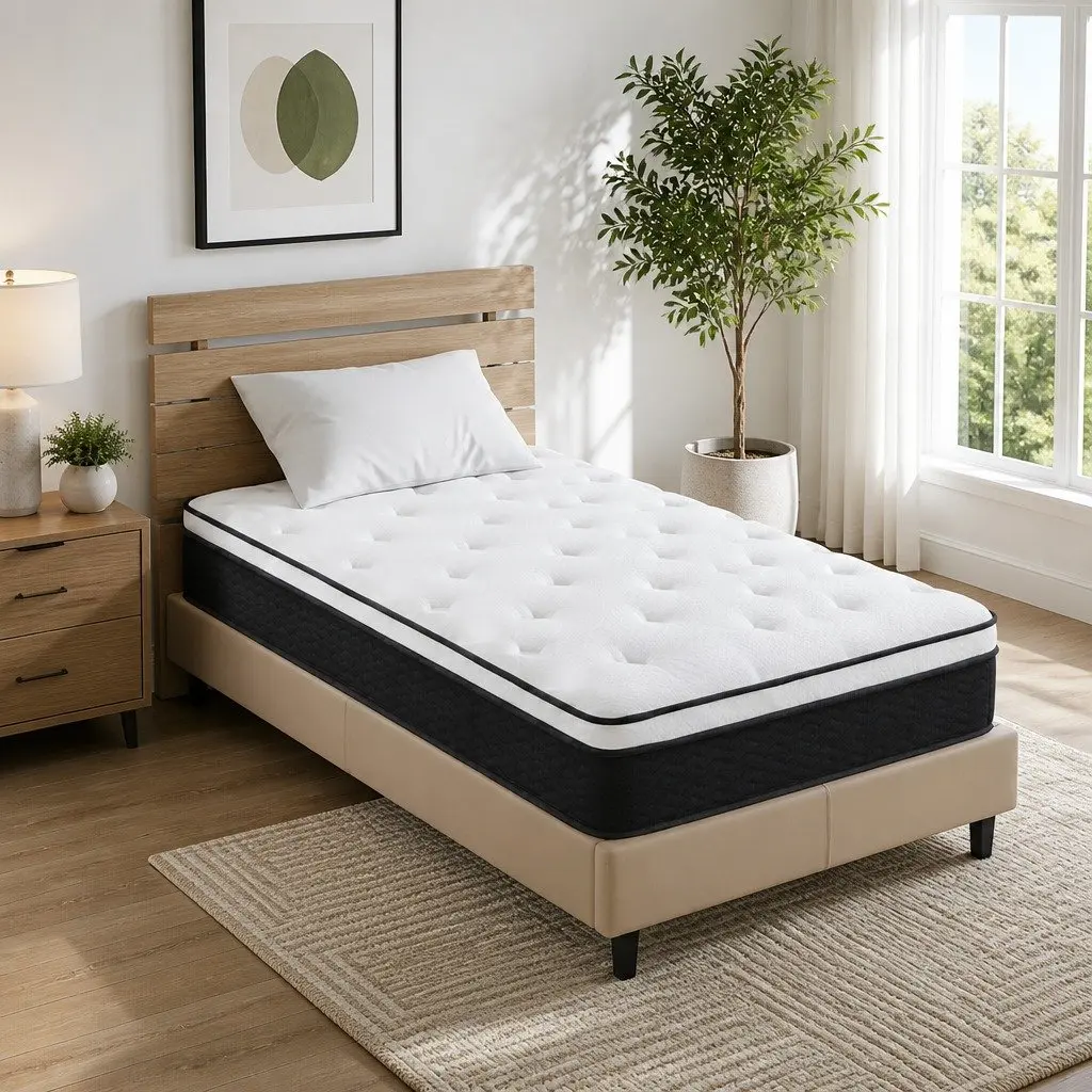 Single Mattress with Euro Top Bonnell Spring Support