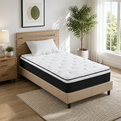 Single Mattress with Euro Top Bonnell Spring Support