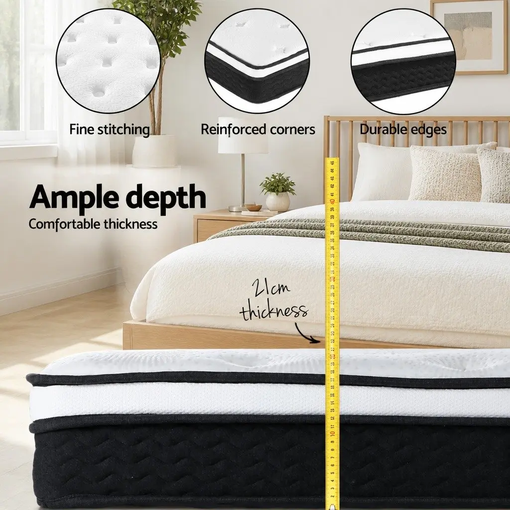 Single Mattress with Euro Top Bonnell Spring Support
