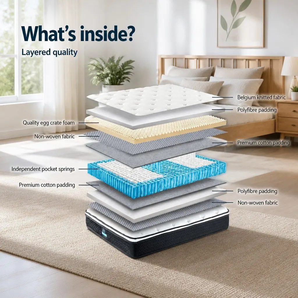 Single Mattress with Euro Top Bonnell Spring Support