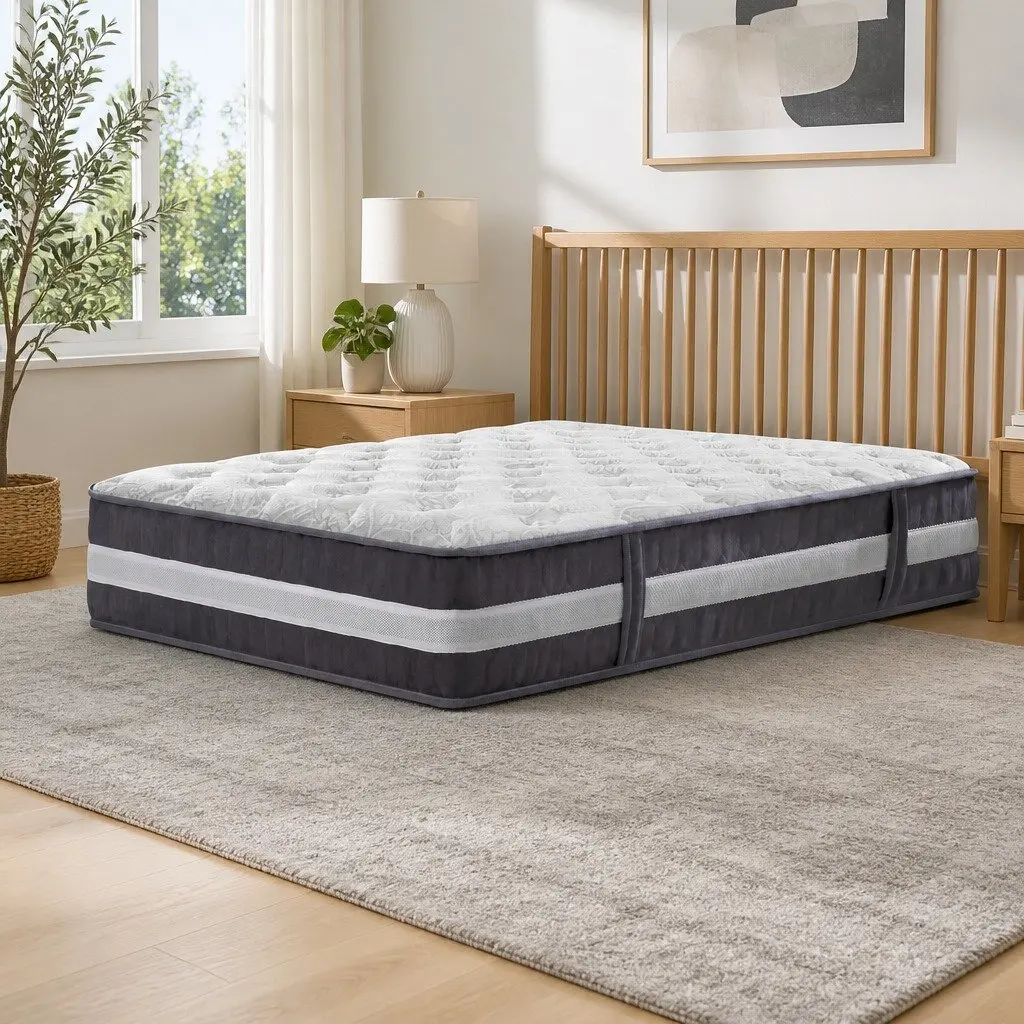 King Single Mattress 30cm Pocket Spring Tight Top Medium Firm Hypoallergenic