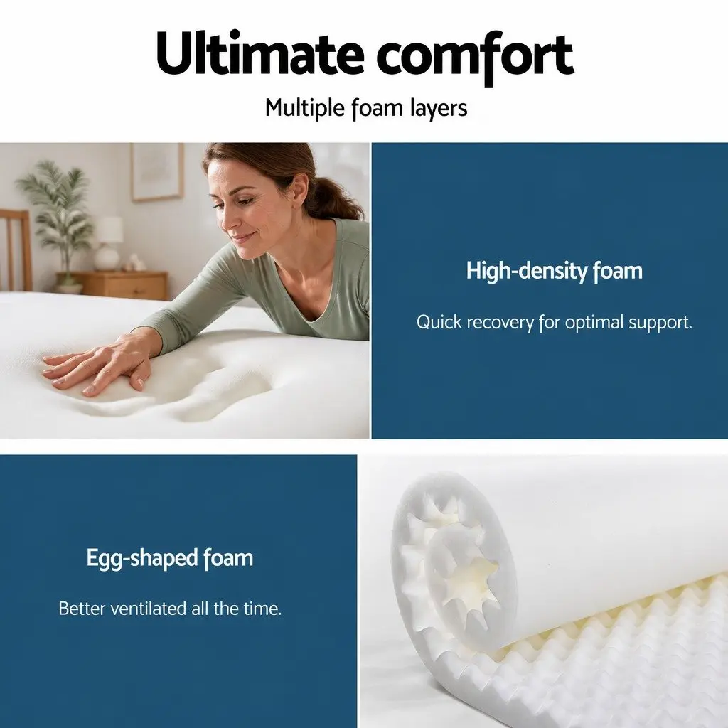 King Single Mattress 30cm Pocket Spring Tight Top Medium Firm Hypoallergenic