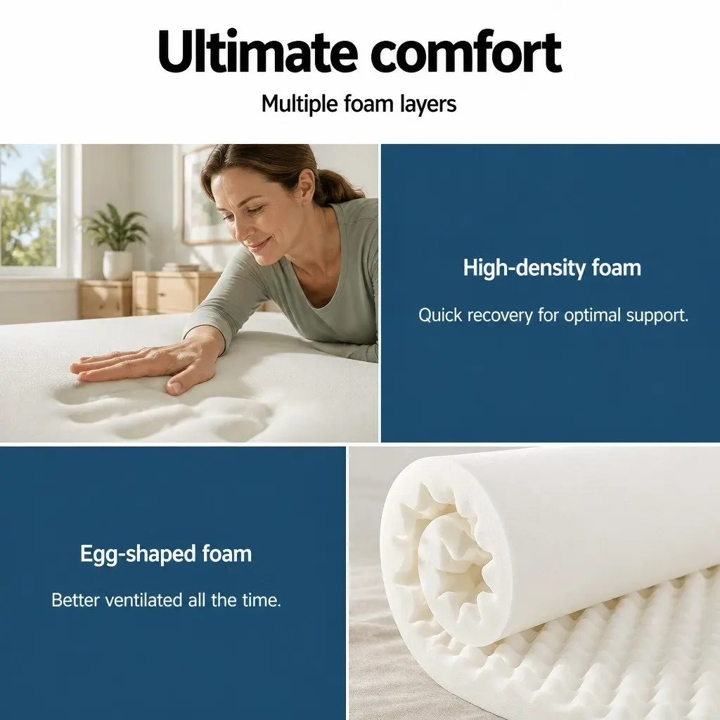 Double Mattress Tight Top 30cm Pocket Spring Medium Firmness High-Density Foam