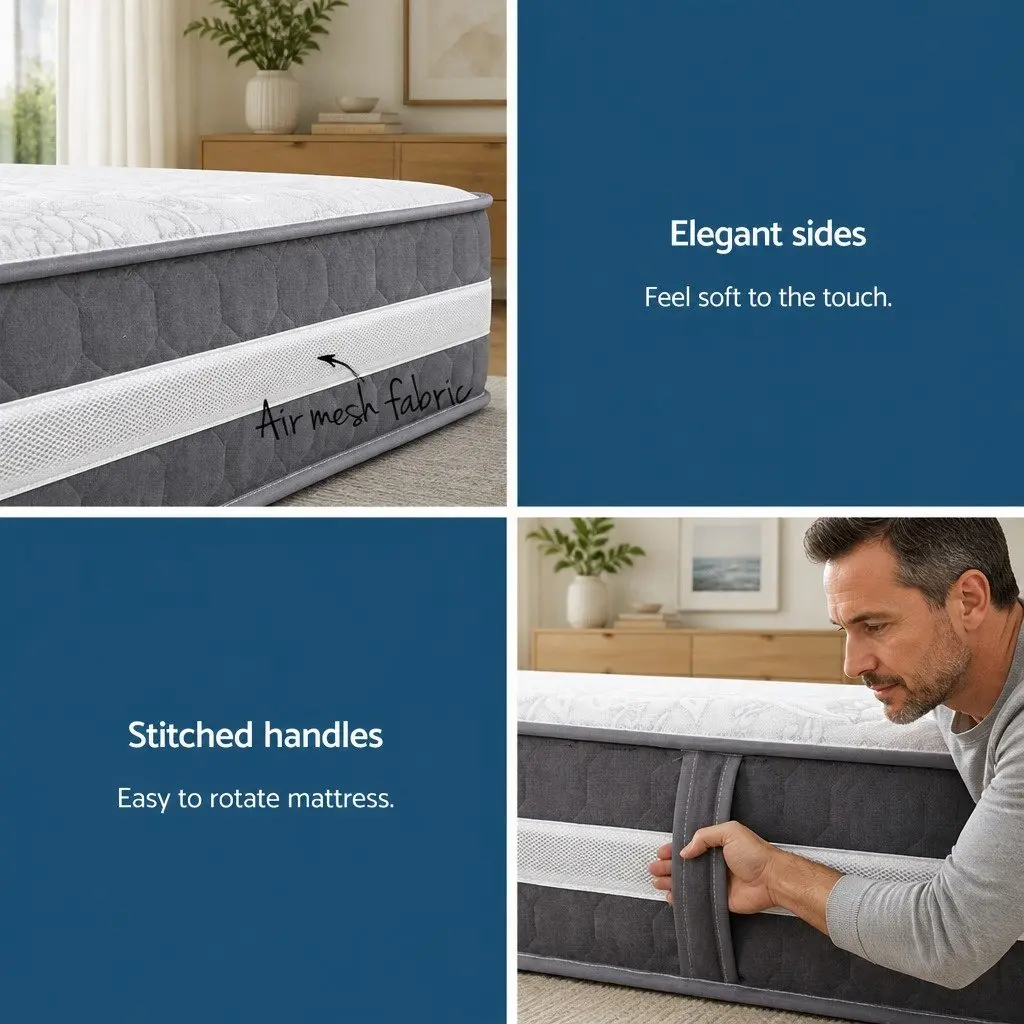 Double Mattress Tight Top 30cm Pocket Spring Medium Firmness High-Density Foam