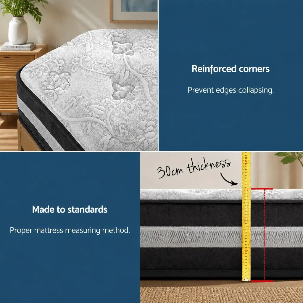 Queen Mattress with Pocket Spring 30cm Comfort Support