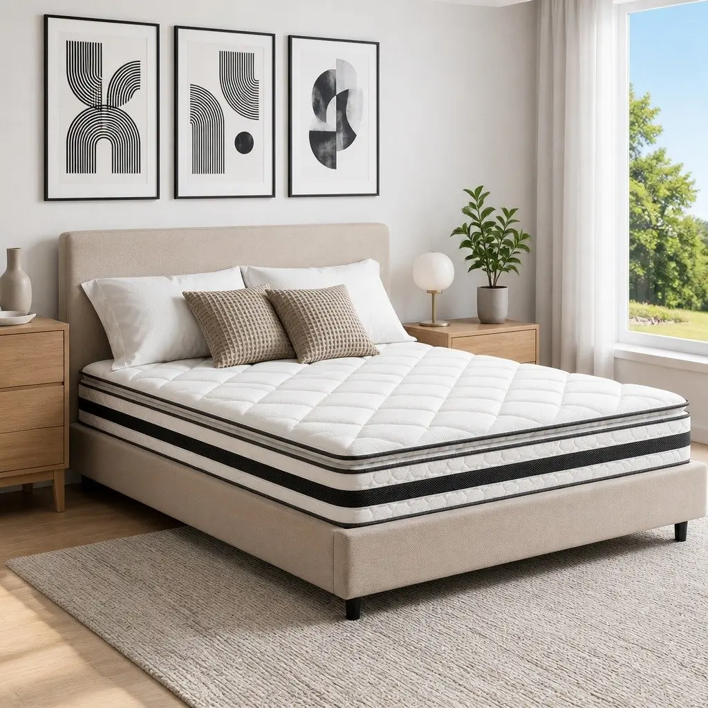 Pillow Top Double Mattress 21cm Medium-Firm Support