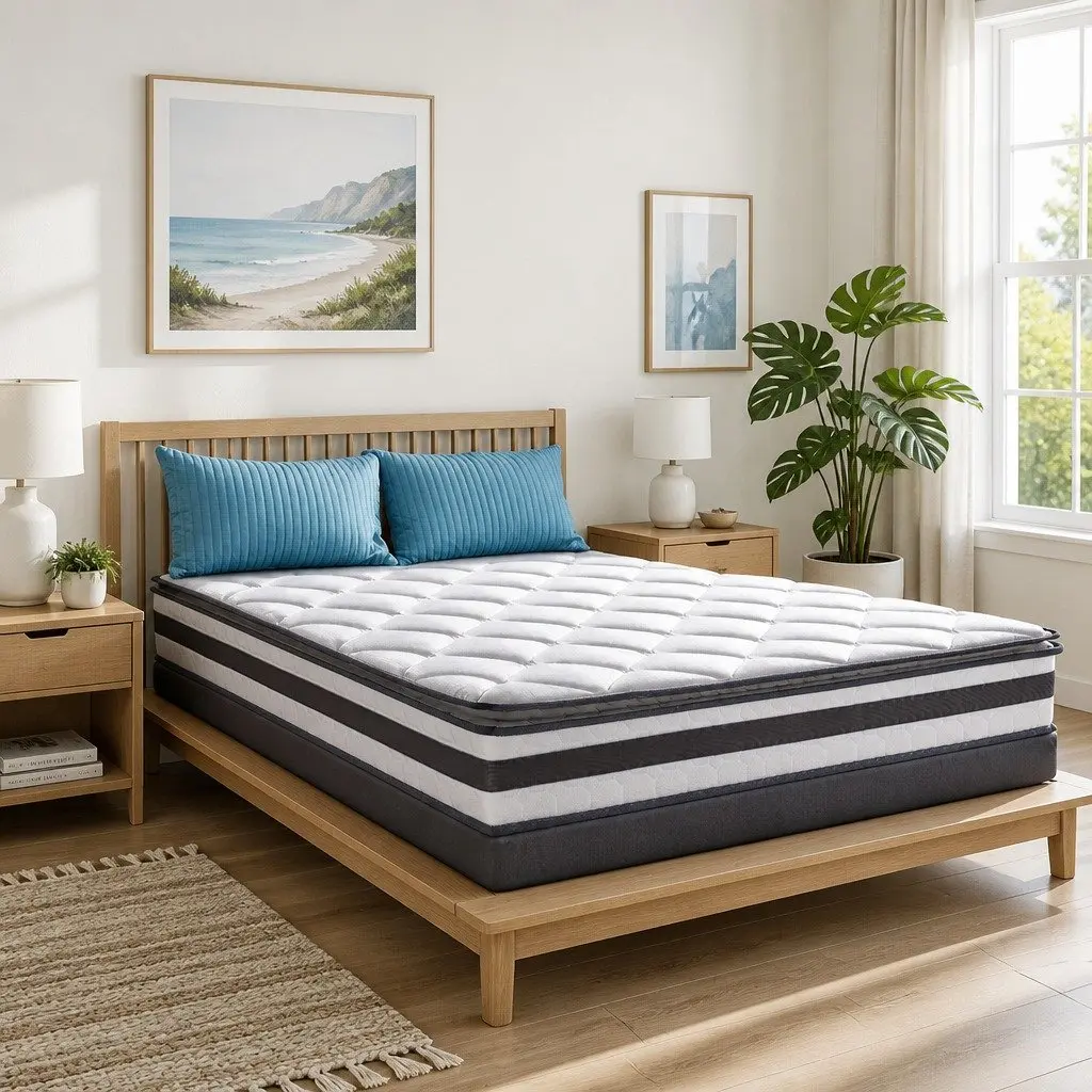 Pillow Top Double Mattress 21cm Medium-Firm Support