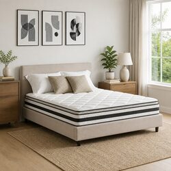 Pillow Top King Size Mattress 21cm Soft Quilted White