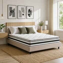 Comfortable Queen Mattress with Pillow Top and Bonnell Springs