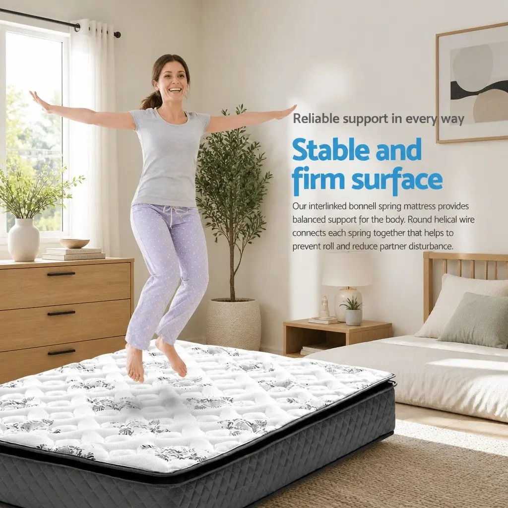 Pillow Top King Size Mattress with Bonnell Spring Support