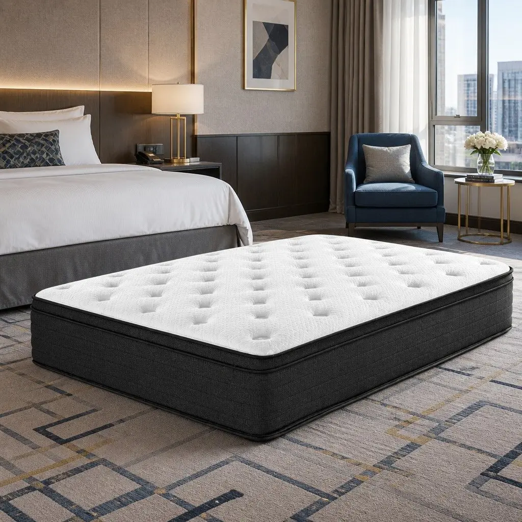 Double Mattress Euro Top 34cm Medium Firm Pocket Spring Bed Sleep Support