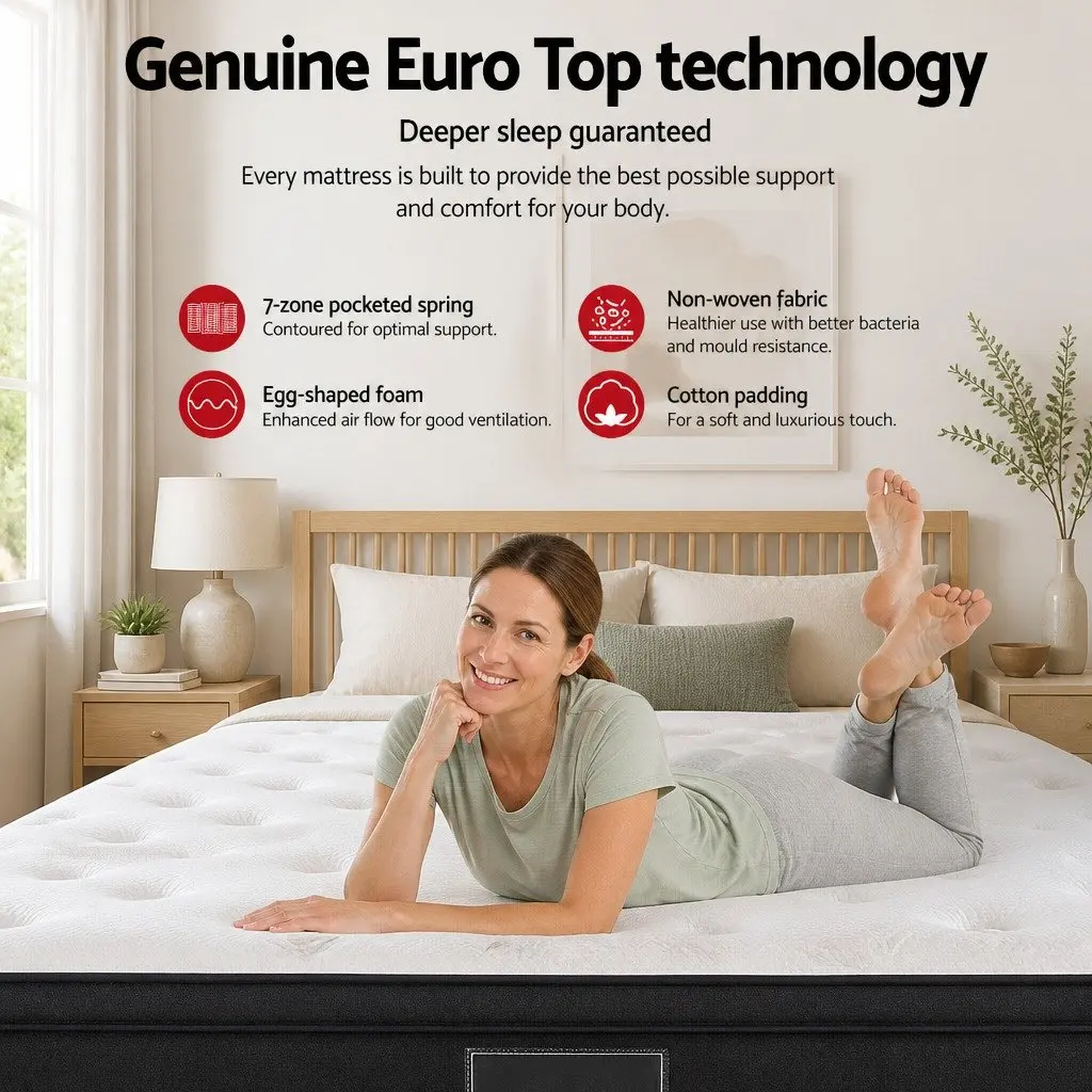 Euro Top King Mattress with Medium Firm Support