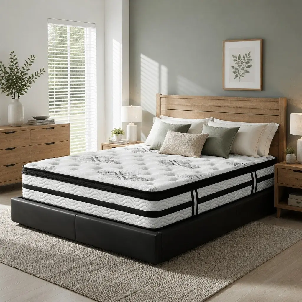 King Size Mattress Euro Top 34cm Pocket Spring High Density Foam