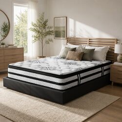 Plush Euro Top Queen Mattress with Pocket Springs