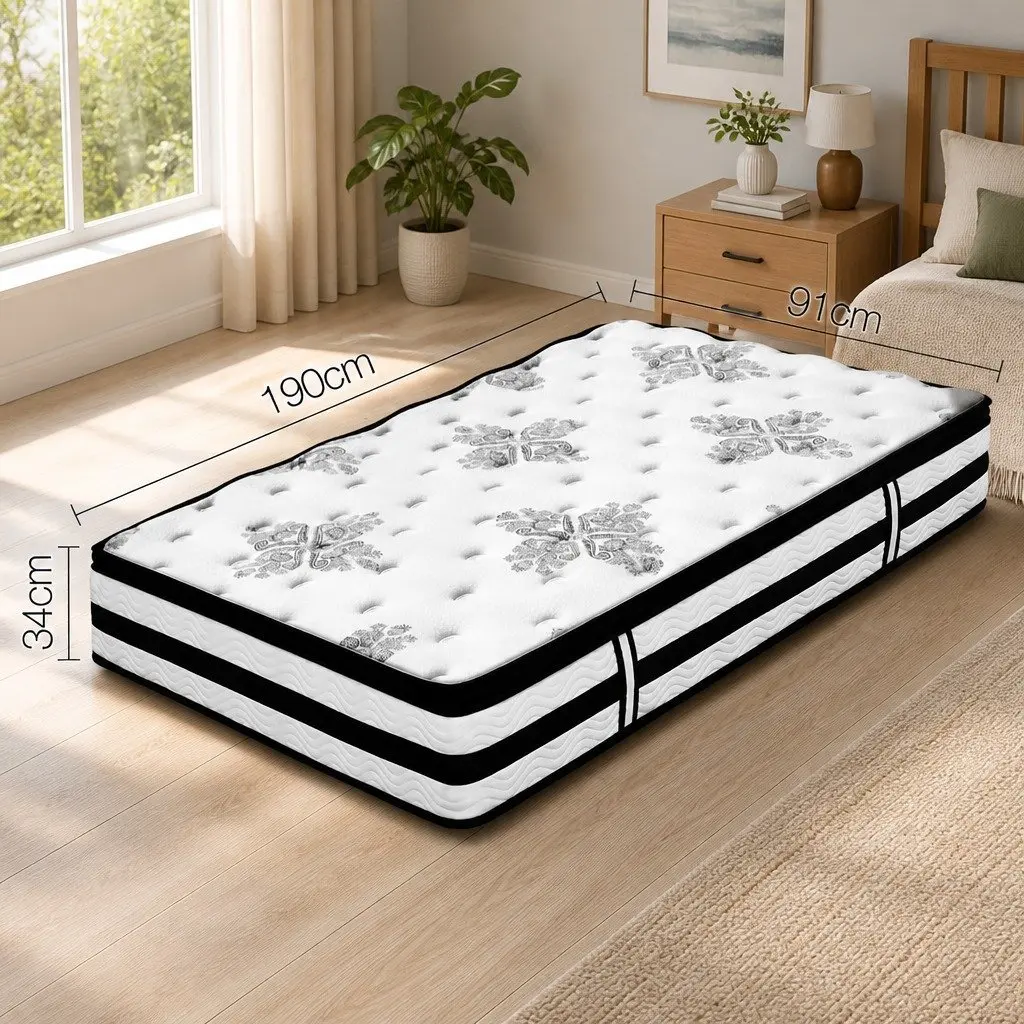 Euro Top Pocket Spring Single Mattress for Comfort