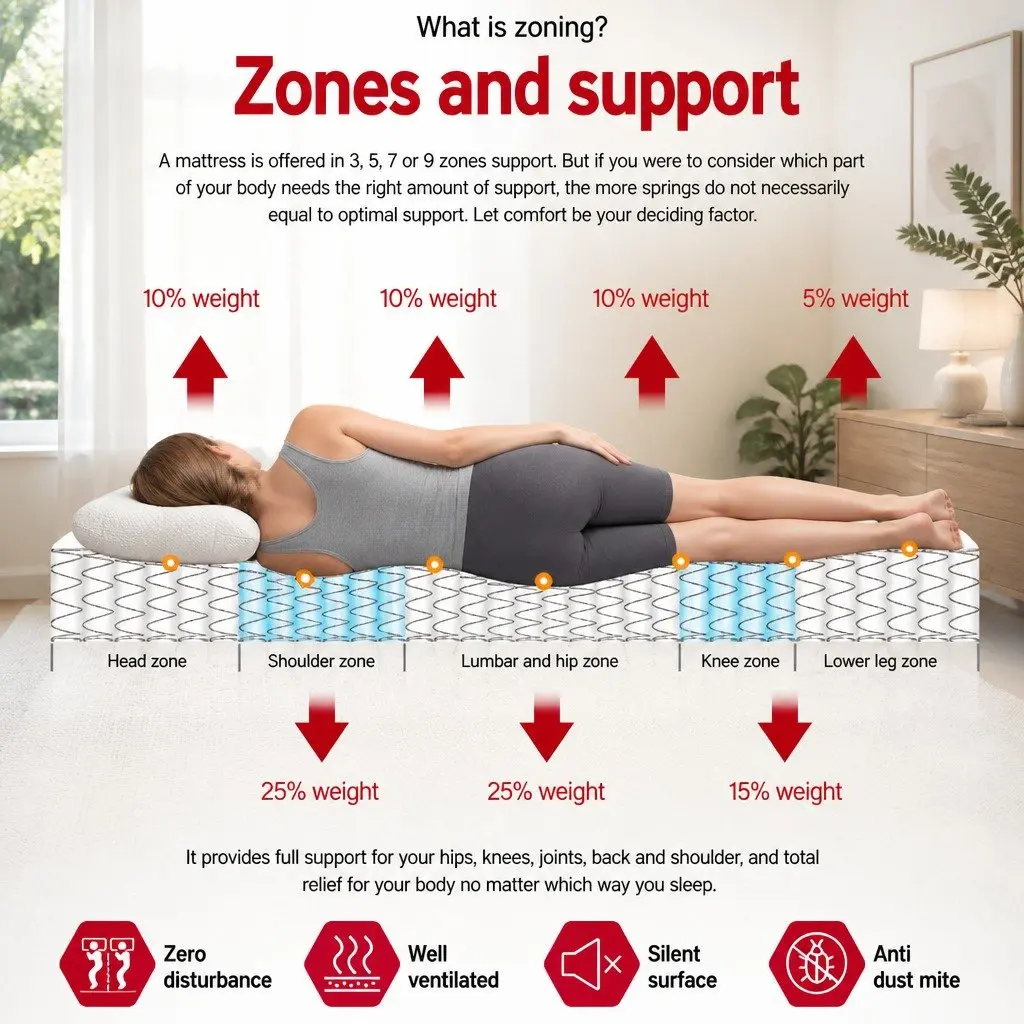 Euro Top Pocket Spring Single Mattress for Comfort
