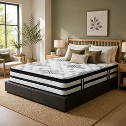 Luxury Super King Mattress 34cm Euro Top Pocket Spring