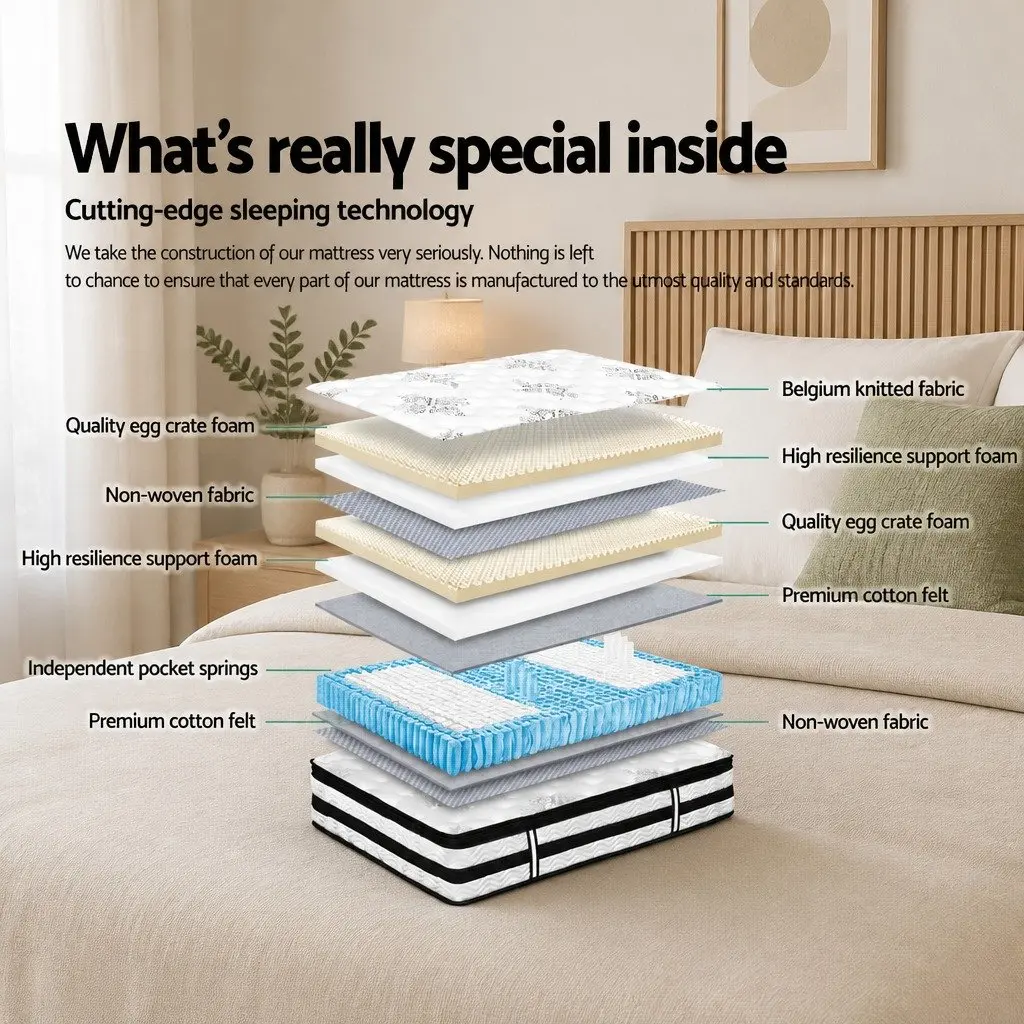 Super King Mattress 34cm Euro Top Pocket Spring