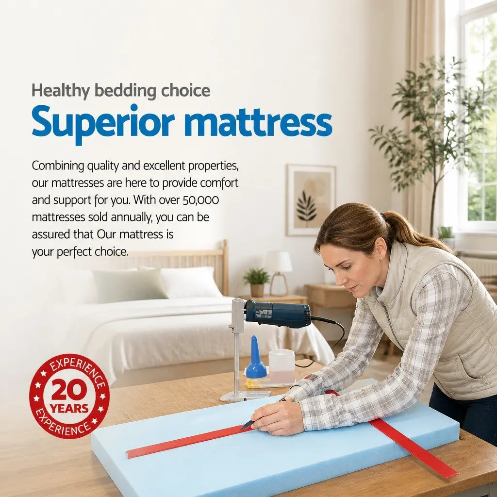 Queen Mattress Euro Top 34cm Cool Gel Memory Foam Medium Firm Pocket Spring